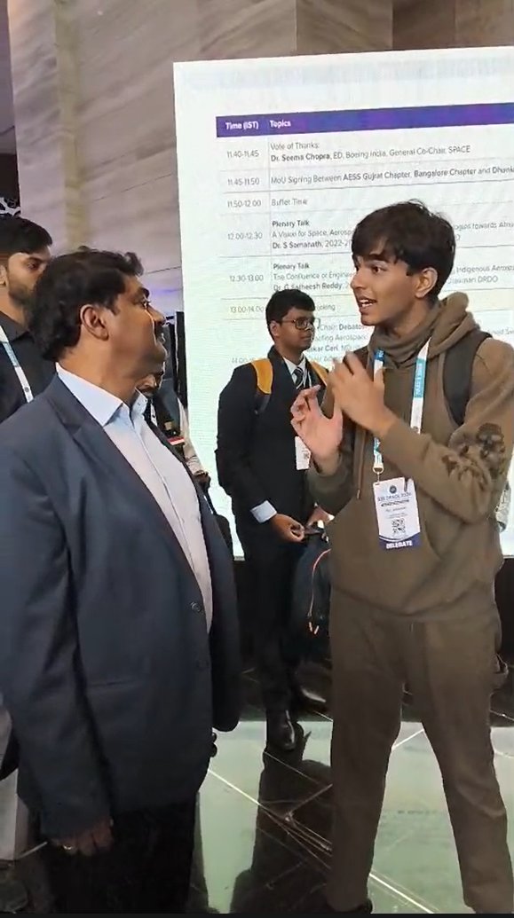 Neil Akhawat in conversation with Dr. G. Satheesh Reddy at IEEE SPACE 2026